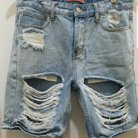 ripped jeans shorts mens